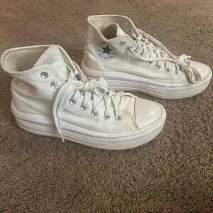 Converse Women White High-Top Platform Chuck Taylor Sneakers